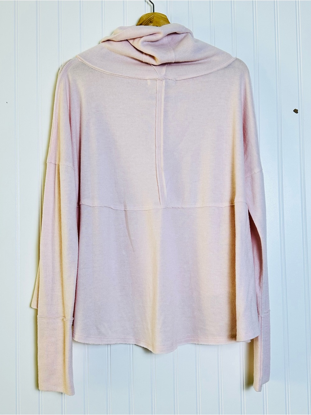 We The Free Cozy Time Funnel Neck Top by Free People oversized lightweight Sz S - Picture 7 of 9